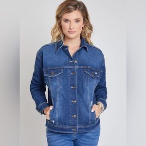 Women's Drop Shoulder Boyfriend Denim Jacket Lifestyle Collection